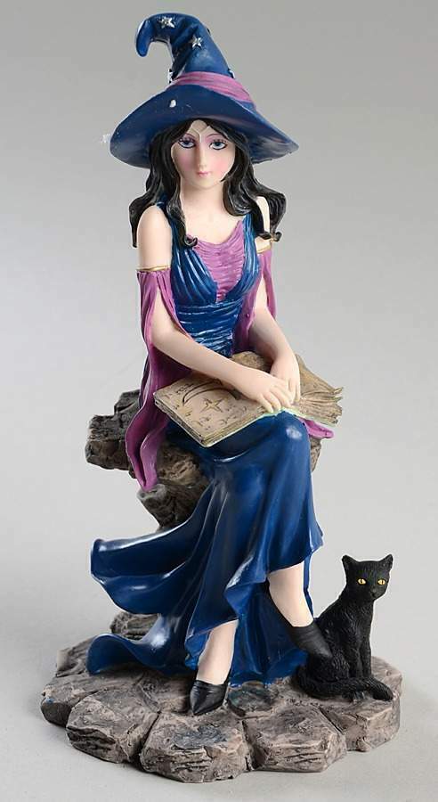 Lenox Halloween Witch Sorceress Figurine Black Cat Book Of Witchcraft Magic NEW0