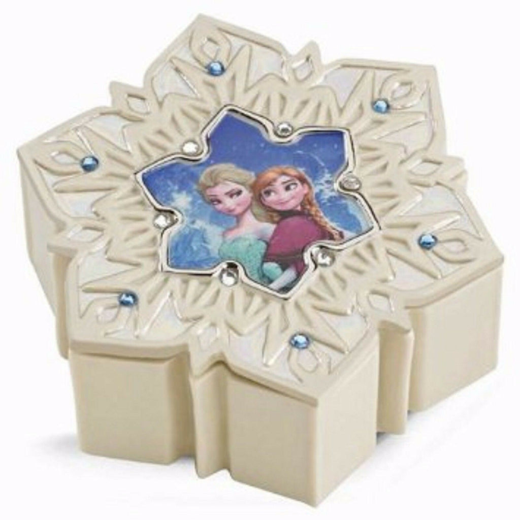 Lenox Disney Frozen Elsa & Anna Sisters Treasure Box Snowflake Crystals Gift NEW1