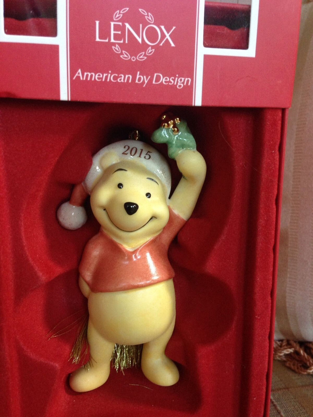 Lenox Disney Winnie The Pooh Ornament Kiss Me Under Mistletoe Christmas 2015 NEW1