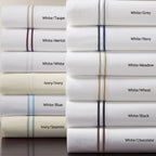Sferra Grande Hotel Ivory Standard Sham Ivory Stripes Cotton Percale Italy NEW6