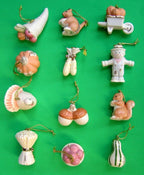 Lenox Autumn Delights Miniature Tree Ornaments 12 Thanksgiving Turkey Corn NEW3