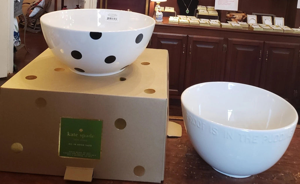 Kate Spade NY Large Mixing Bowl Set 2PC  All In Good Taste Deco Dot Lenox NEW13