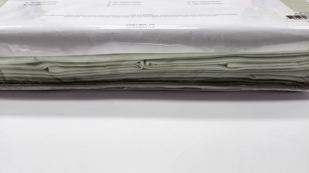 Sferra Elyse Green King Sheet Set 4PC 100% Egyptian Cotton Sateen Silky Italy5