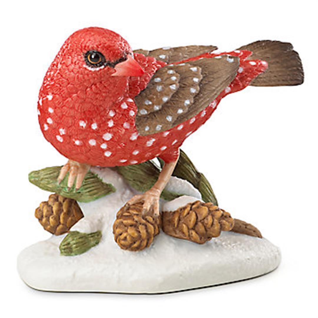 Lenox 2016 Christmas Strawberry Figurine Finch Garden Bird  Annual Pinecones NEW0