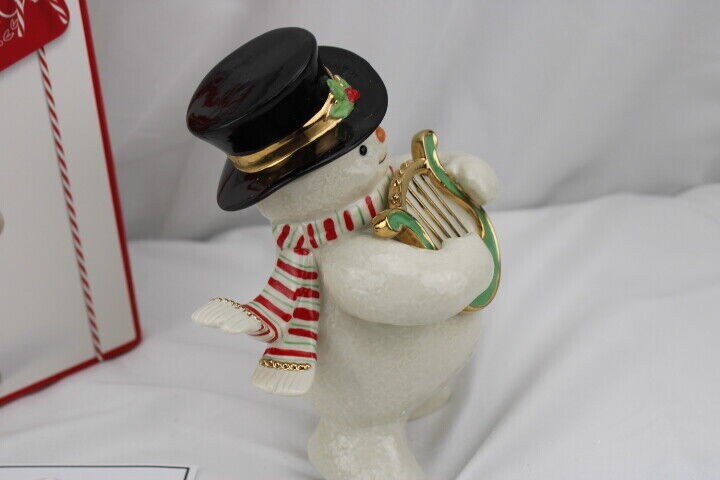 Lenox 2020 Snowy Harpist Snowman Figurine Irish Lyre Annual Frosty Christmas NEW4