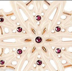 Lenox 2015 Gemmed Snowflake Ornament Annual Amethyst Crystals Christmas Gift NEW2