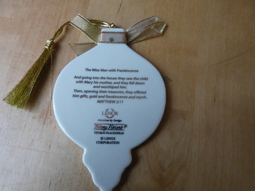 Blackshear King Gaspar Ornament Wiseman Frankincense Ebony Christmas Lenox NEW1