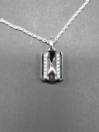 Baccarat Crystal Louxor Necklace Silver Mist Mirror Diamond Cut  22" Chain NEW0