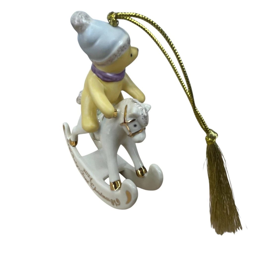 Lenox Disney 2024 Pooh Baby's 1st Christmas Rocking Horse Ornament First NEW7