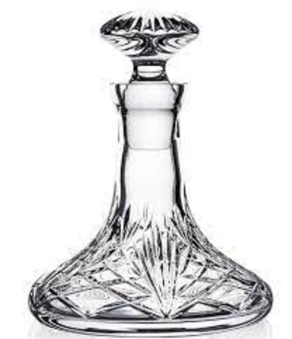 Waterford Crystal Tidmore Decanter & Stopper Small Ships 1058644 NEW IN BOX2