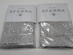 Sferra Catella Grey Euro Sham Pair Squares Cotton Sateen Jacquard Italy NEW1