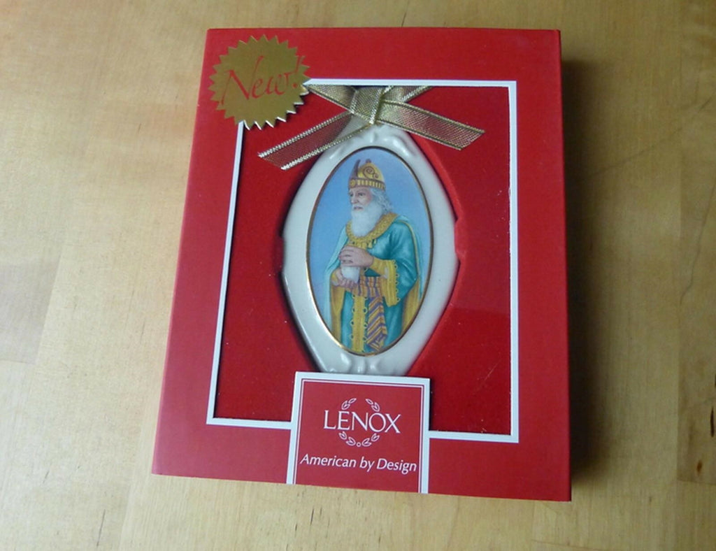 Blackshear Wiseman King Balthazar Ornament With Myrrh Ebony Lenox Christmas NEW1