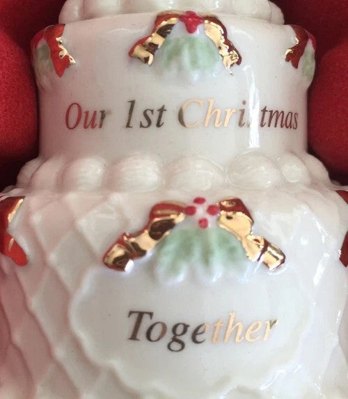 Lenox 2014 Wedding Cake Ornament Our 1st First Christmas Together Gift NEW9