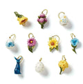 Lenox Floral Easter Spring Miniature Tree Ornaments Set 10 Bunny Egg Flowers NEW0