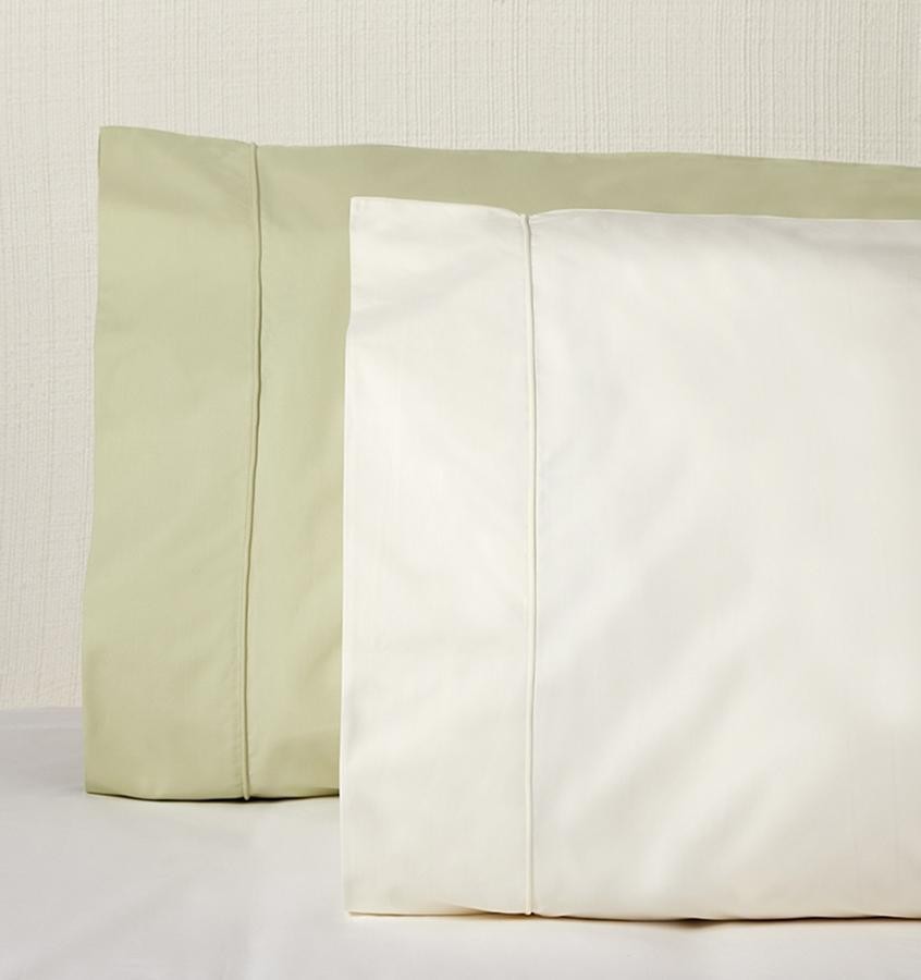 Sferra Isabella Ivory King Pillowcases Solid 100% Cotton Percale 500TC Italy NEW3
