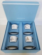 Wedgwood Tea Service For 4 Teacups & 4 Saucers Winter White #40032858 NEW IN BOX8