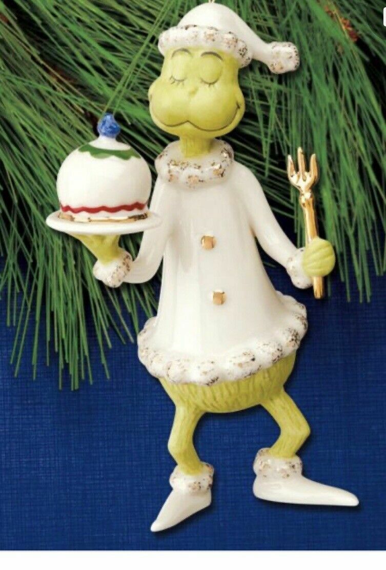 Lenox Grinch Serves The Feast Figurine Ornament Dr Seuss Who Stole Christmas NEW1