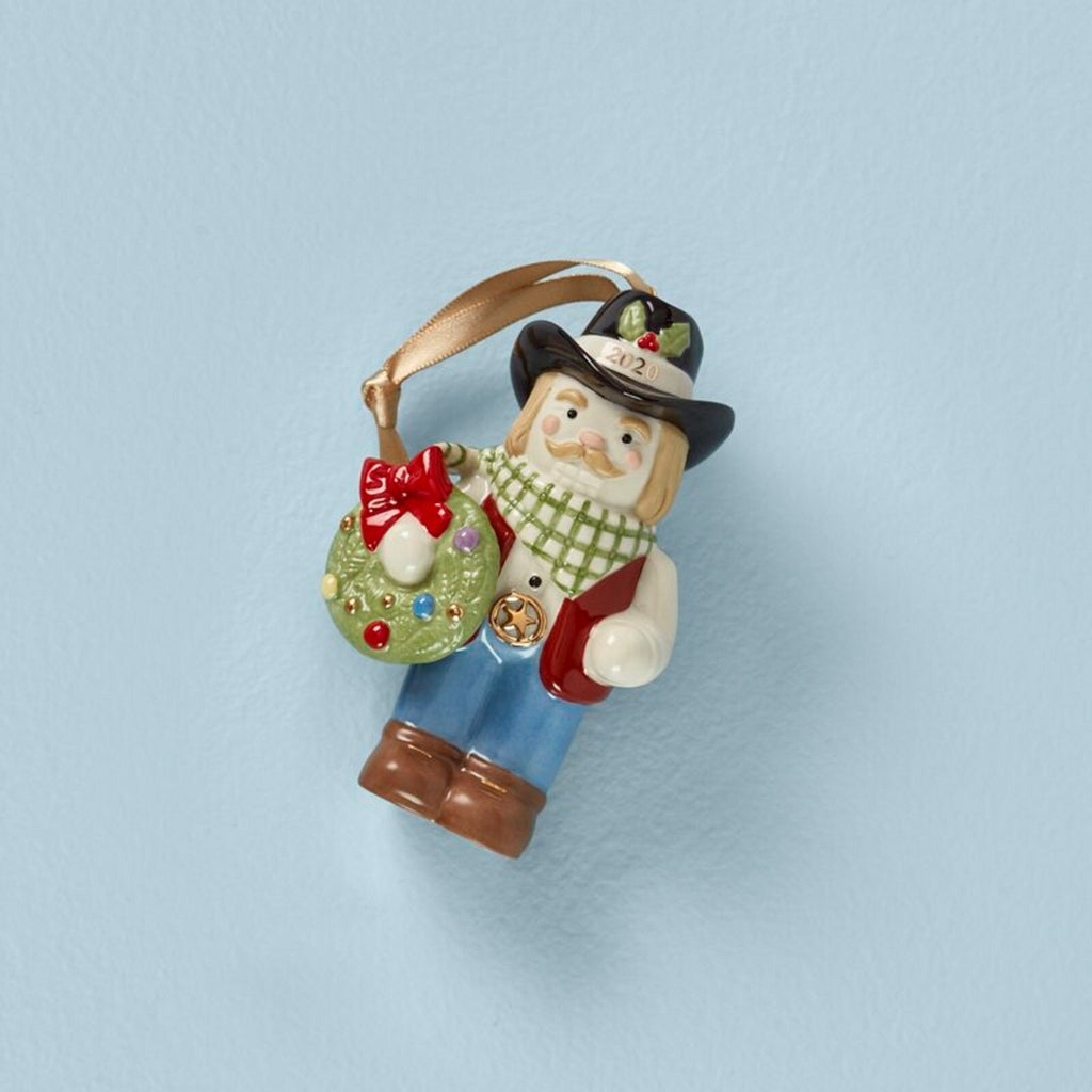 Lenox 2020 Cowboy Nutcracker Figurine Ornament Annual Sherriff Hat Christmas NEW3