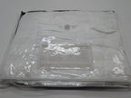 Sferra Presidio White King Dust Ruffle Stripe Gathered Egyptian Cotton Italy NEW9