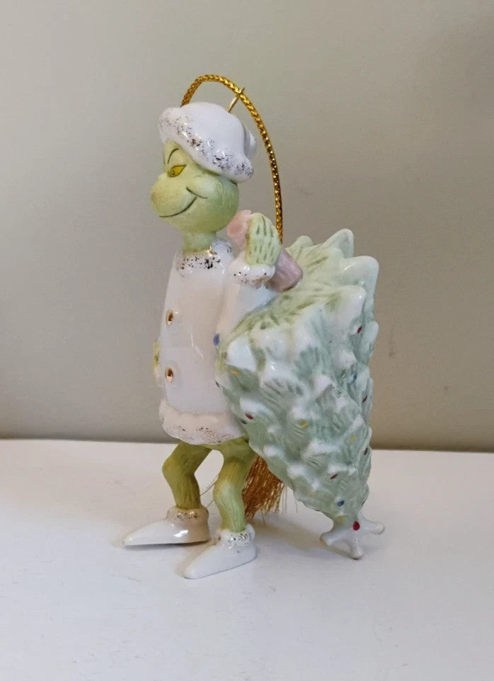Lenox Grinch Stealing The Christmas Tree Figurine Ornament Dr Seuss 2024 NEW6