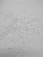 Yves Delorme Nymphe White Counterpane Reverses Feathery Embroidered Jacquard NEW13