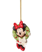 Lenox Disney 2025 Minnie Ornament Figurine Mouse Holding A Wreath Christmas NEW3