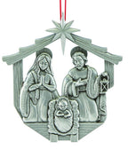 Reed & Barton Pewter Nativity Ornament Set 3 PC Family Kings Angel Christmas NEW3