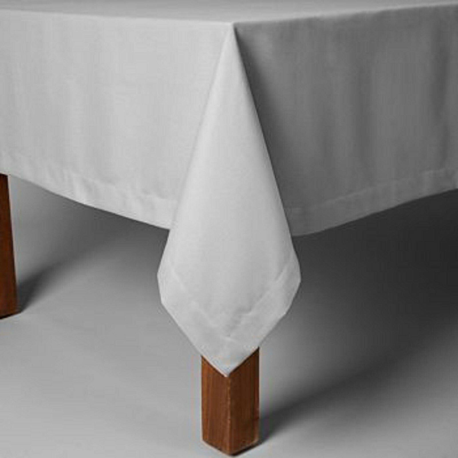 Sferra Squire Grey Tablecloth & 16 Napkins Diamond Pique 70"X126" Easy Care NEW0