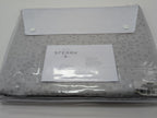 Sferra Catella Queen Grey Duvet Cover Squares Cotton Sateen Jacquard Italy NEW14