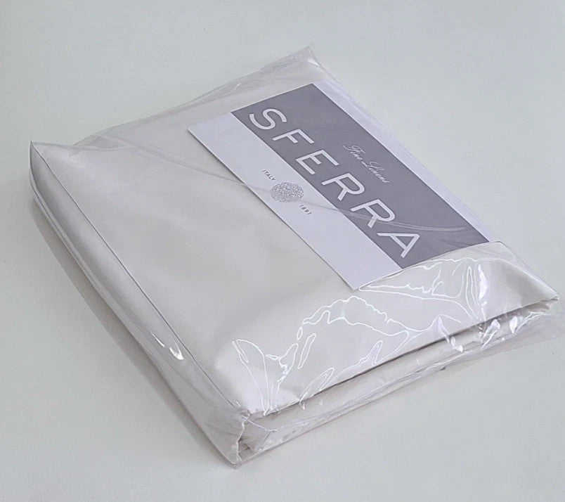 Sferra Celeste Ivory Queen Sheet Set 4PC 100% Cotton Percale 406TC Italy NEW8
