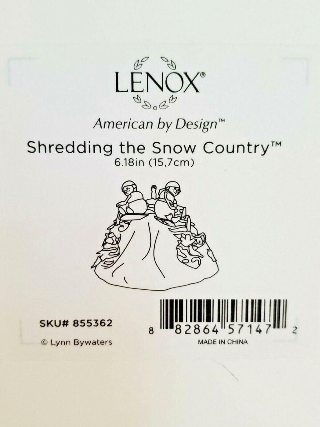 Lenox Snowboarding Snowman Figurine Shredding Snow Garden Birds Bywaters 6" NEW4