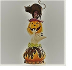 Lenox Halloween Trick or Treat Lighted Figurine Black Cat Ghost Cauldron 16" NEW6