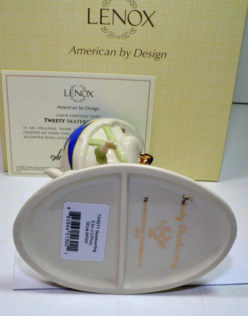 Lenox Tweety Bird Skateboarding Figurine Helmet Looney Tunes Warner Bros NEW6