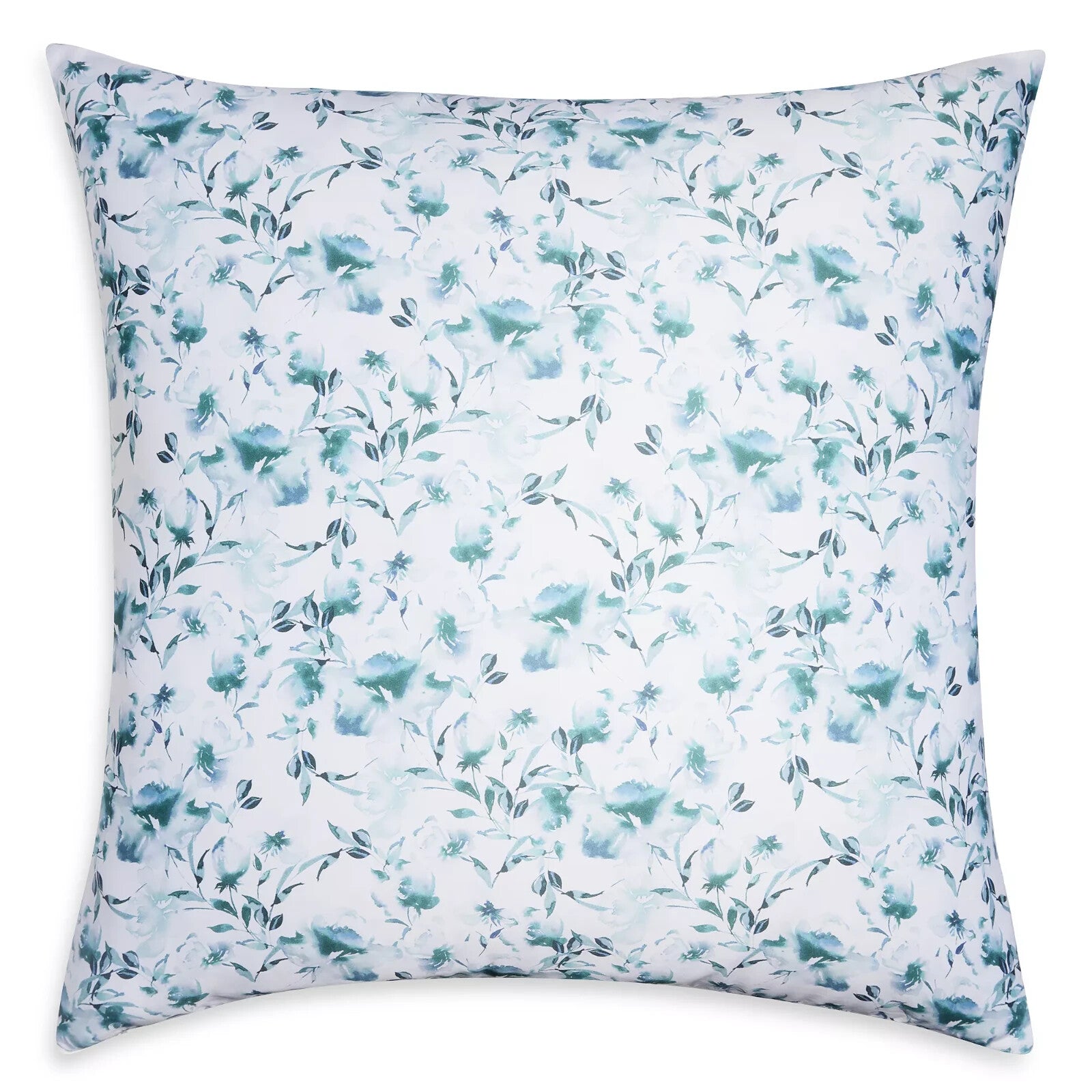 Sferra Duchesse Cadet Euro Sham Blue Floral Print Reversible Sateen Italy NEW3