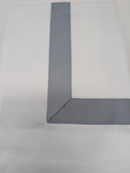 Sferra  Celeste Nastro Giannni Standard White Pillow Sham Flint Broad Stripe NEW3