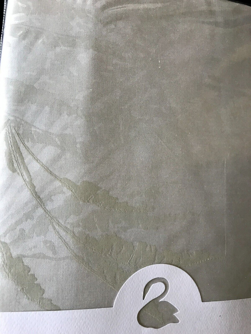 Yves Delorme Palmea Sage Queen Flat Sheet Palm Leaves Reversible Jacquard NEW4