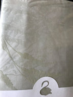 Yves Delorme Palmea Sage Queen Flat Sheet Palm Leaves Reversible Jacquard NEW4