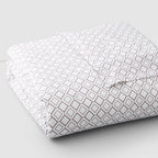 Sferra Deagan Euro Sham White/Aubergine Purple Egyptian Cotton Percale Italy New9