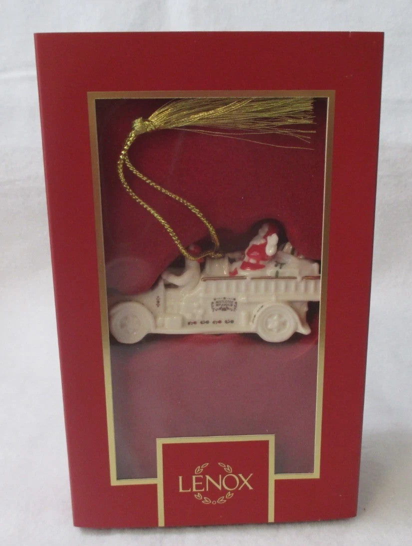Lenox Mistletoe Park  Santa's Fire Truck Figurine Ornament Christmas 2025 NEW4