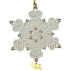 Lenox 2019 Gemmed Snowflake Ornament Annual Red & Green Crystals Christmas NEW10