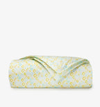 Sferra Geometrico Queen Duvet Set 3PC Aqua Yellow Diamond Percale Print Italy Ne6