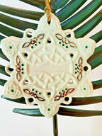 Lenox Irish Celtic Knot Snowflake Ornament Green Gold St Patrick Christmas NEW2