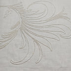 Yves Delorme Nymphe White Counterpane Reverses Feathery Embroidered Jacquard NEW6