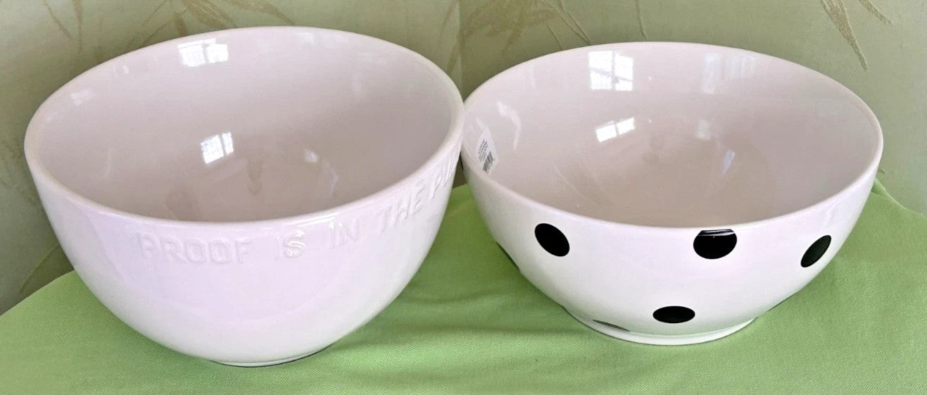 Kate Spade NY Large Mixing Bowl Set 2PC  All In Good Taste Deco Dot Lenox NEW8