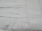 Sferra Presidio White King Dust Ruffle Stripe Gathered Egyptian Cotton Italy NEW8