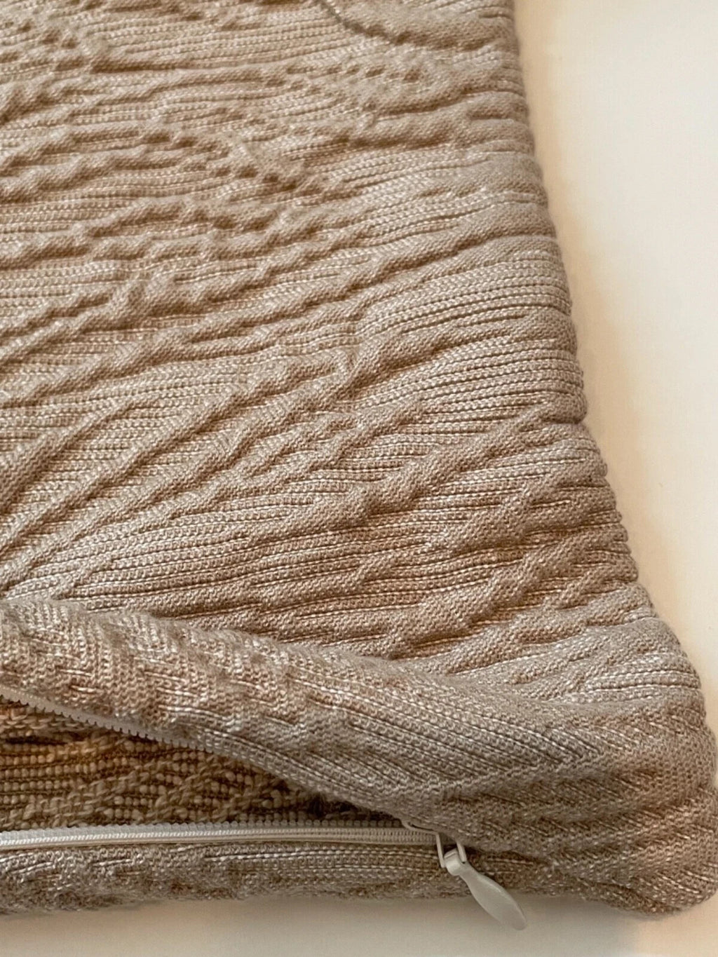 Sferra Rino Sand King Sham Textured Wavy Patina 100% Egyptian Cotton Italy NEW2