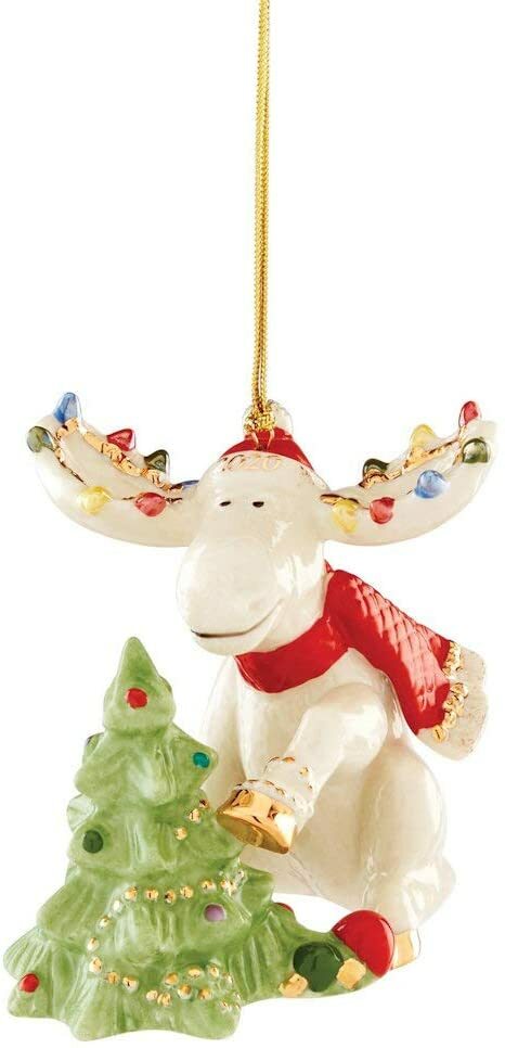 Lenox 2020 Marcel Moose Decorates Tree Figurine Ornament  Annual Christmas NEW1