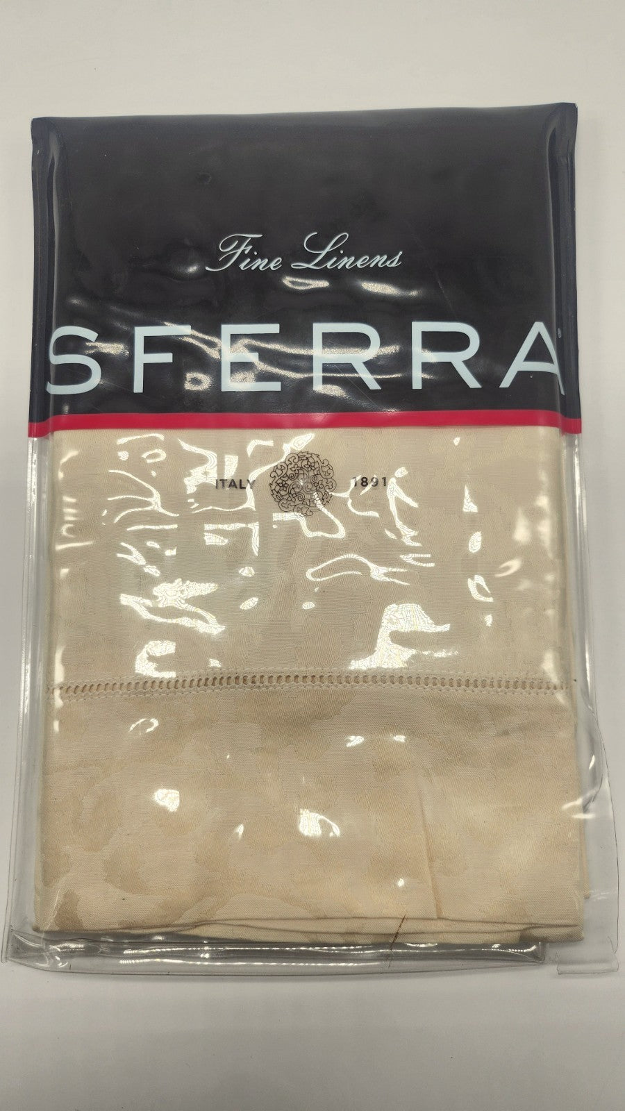 Sferra Dhara Swan King Sham Scrolling Vines Egyptian Sateen Jacquard Italy NEW0