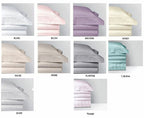 Yves Delorme Triomphe Pink King Shams Pair Blush Saddle Stitch Cotton Sateen NEW3