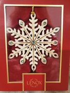 Lenox 2024 Gemmed Snowflake Ornament Annual Icy Blue Crystals Christmas Gift NEW6